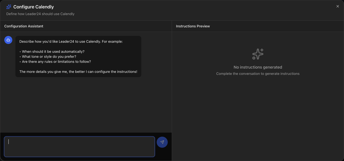Finestra Configura Calendly